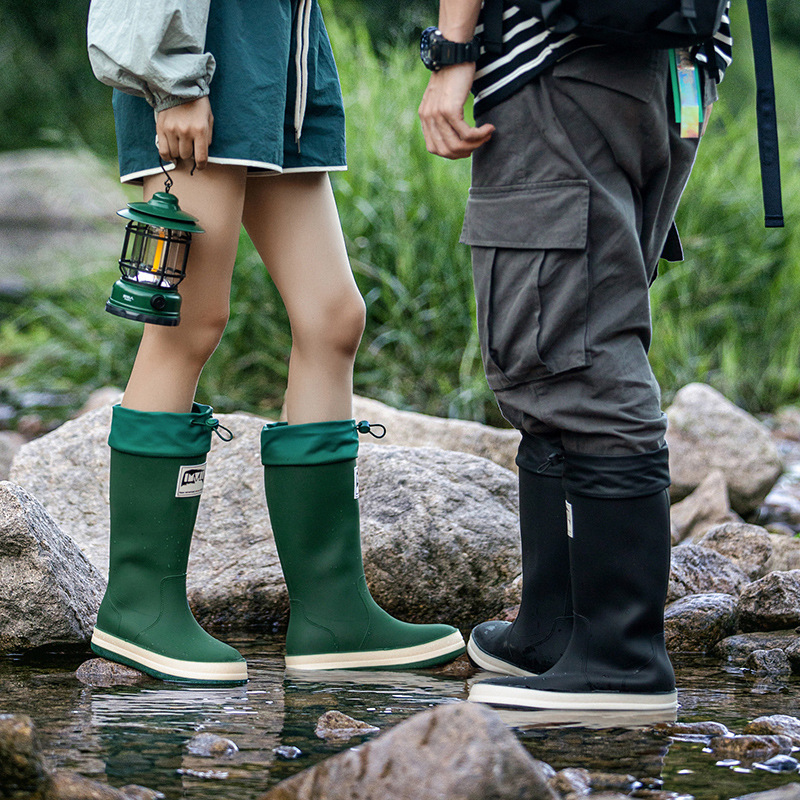 Youtube Leatherwork - Outdoor Cycling Rain Boots Fashion Mid-tube