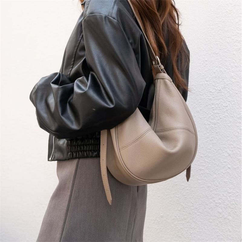Leatherwork Wallet - BURMINSA Genuine Leather Hobo Bag Women