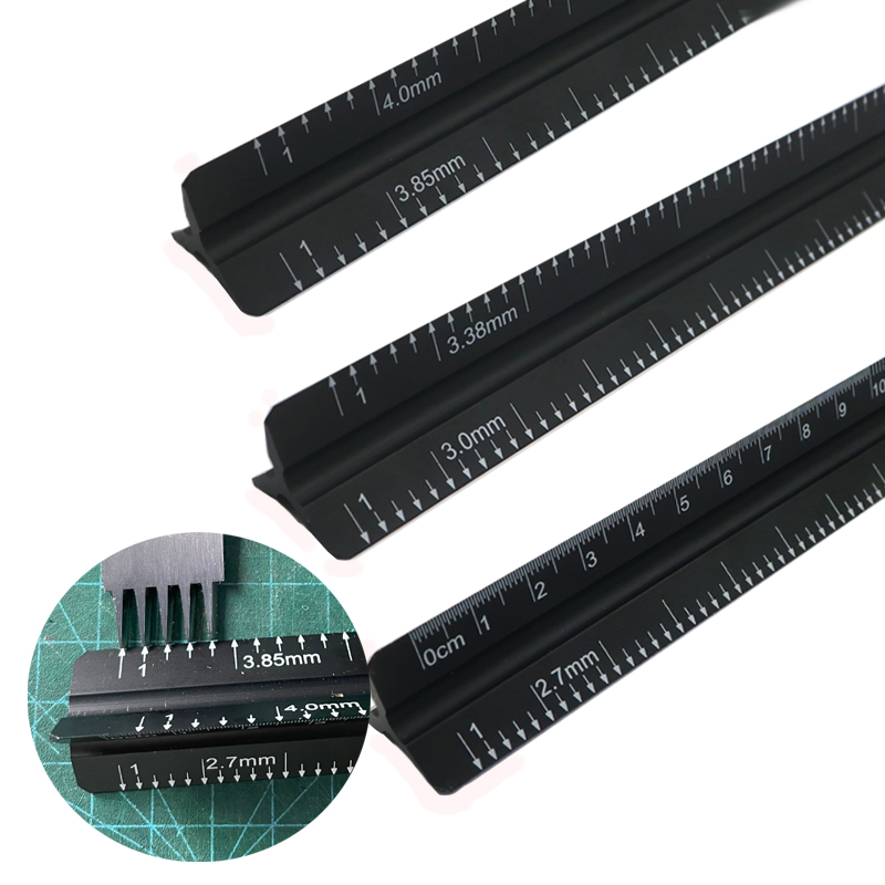 Leatherwork Ruler - Leather Spacing Ruler Aluminum Alloy Multi-Functional