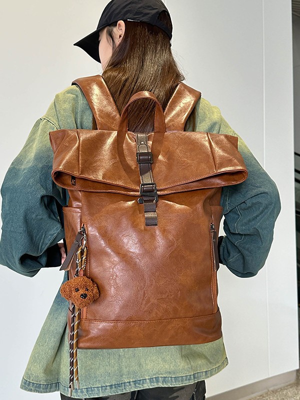 European American Vintage Roll - Leather Work Womens Backpack review and price