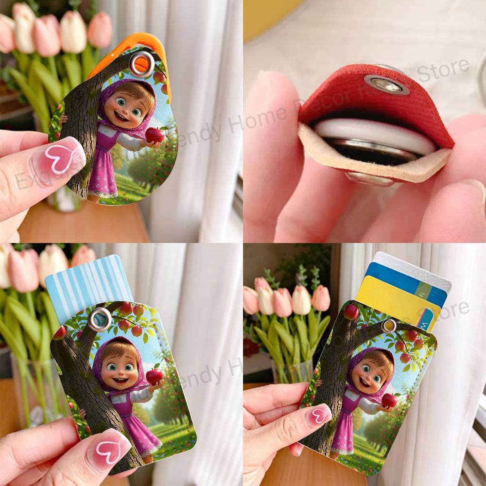 Cute M-Masha And Bears Holder  - Leatherwork Keychain review and price