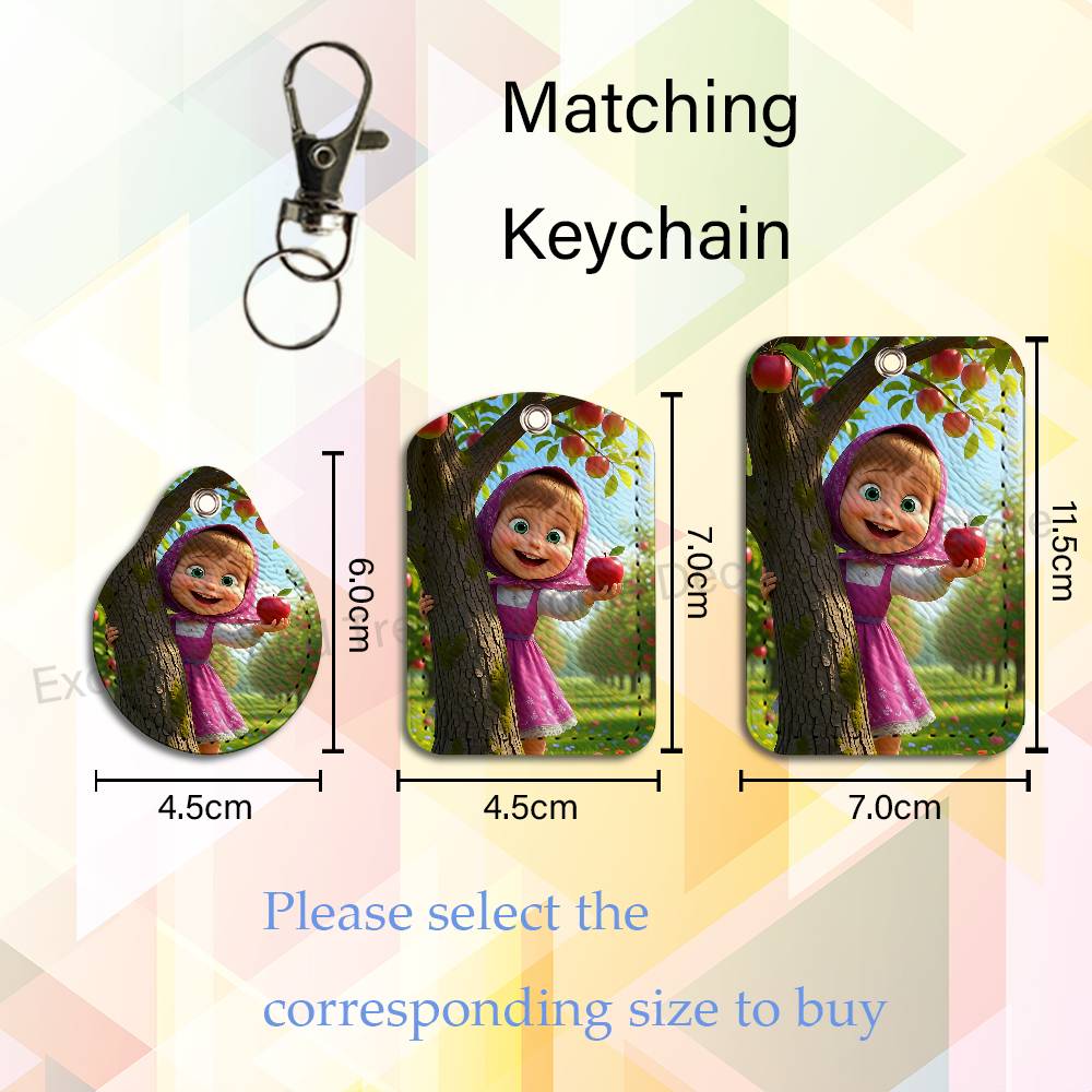 Cute M-Masha And Bears Holder  - Leatherwork Keychain review and price