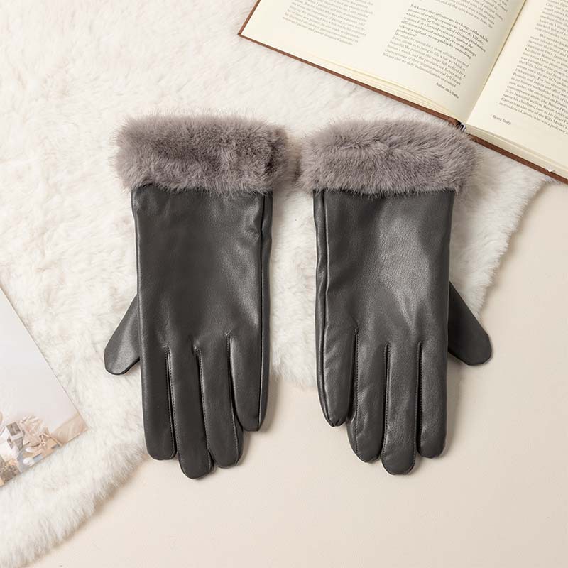 Mao Kou Leather Gloves PU Leat - Leather Work Winter Gloves review and price