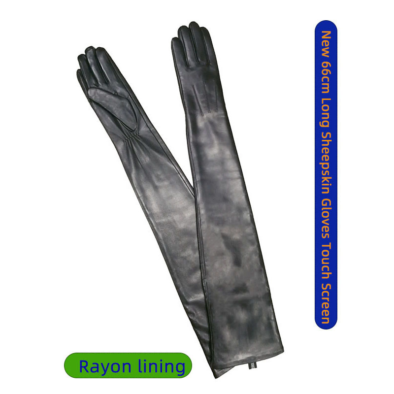 Women's Long Sheepskin Gloves  - Leather Work Winter Gloves review and price