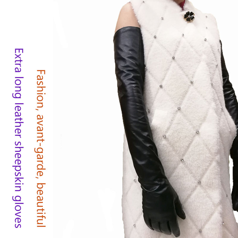 Women's Long Sheepskin Gloves  - Leather Work Winter Gloves review and price