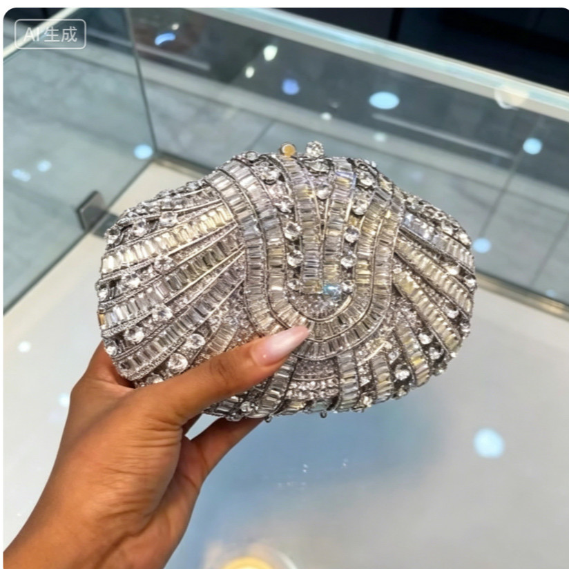 Stone Clutch Purse Crystal Dia - Leatherwork Wallet review and price