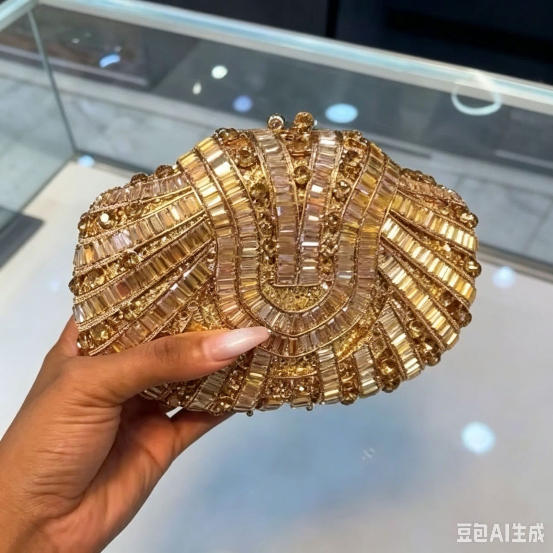 Stone Clutch Purse Crystal Dia - Leatherwork Wallet review and price