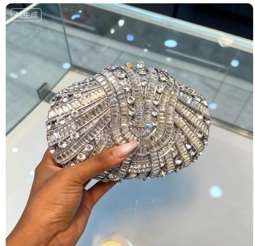 Stone Clutch Purse Crystal Dia - Leatherwork Wallet review and price