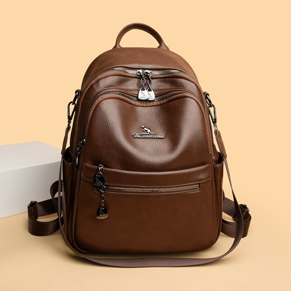 Pebbled Leather Texture Backpa - Leather Work Womens Backpack review and price