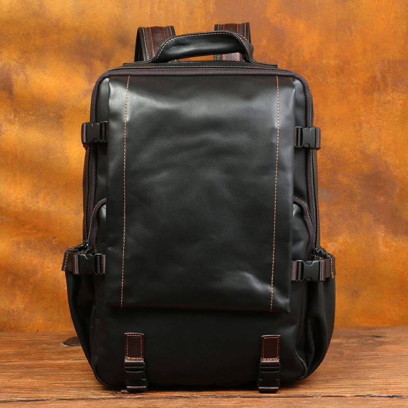 Retro cowhide backpack men and - Leather Work Womens Backpack review and price